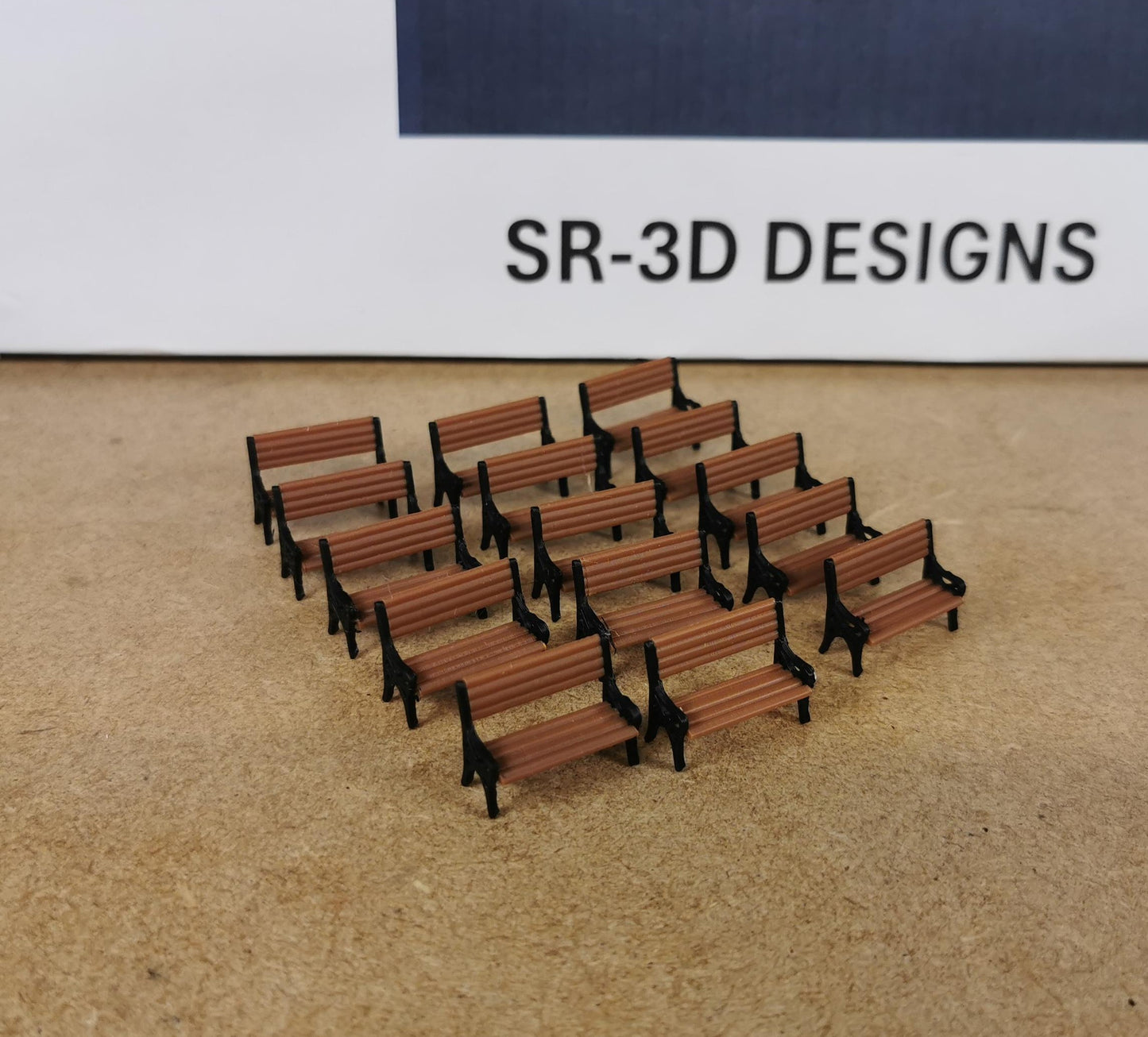 OO Gauge 00 Model Railway Park Bench Platform seating 3D printed