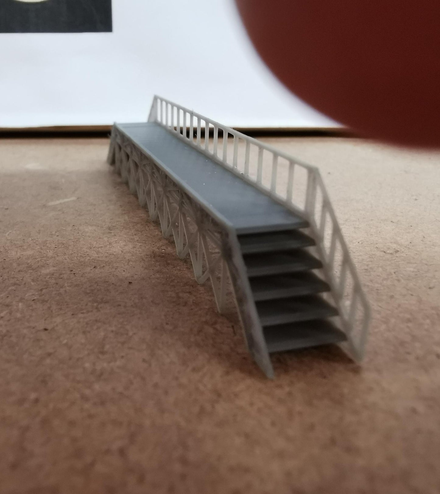 SET Of 2 N Gauge Train Maintenance and cleaning Platform 3D printed in grey