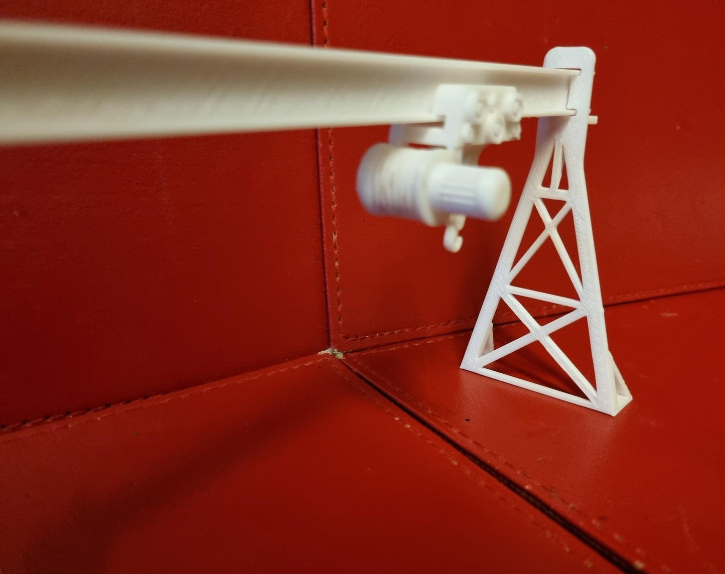 00 Gauge Gantry Crane 3D printed Double track in white
