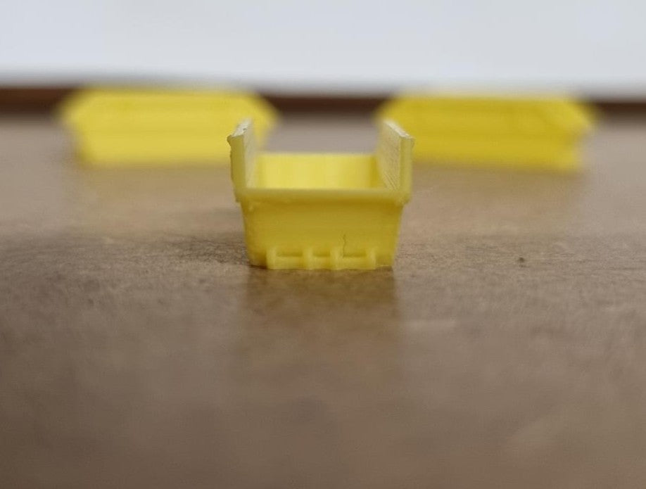 1/160 Scale 8 Yard Skips N Gauge Set of 6 in Yellow