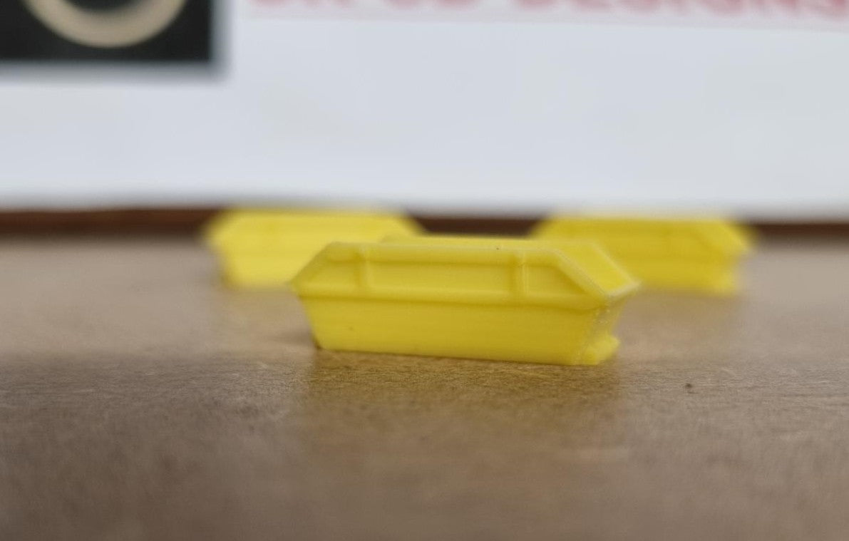1/160 Scale 8 Yard Skips N Gauge Set of 6 in Yellow