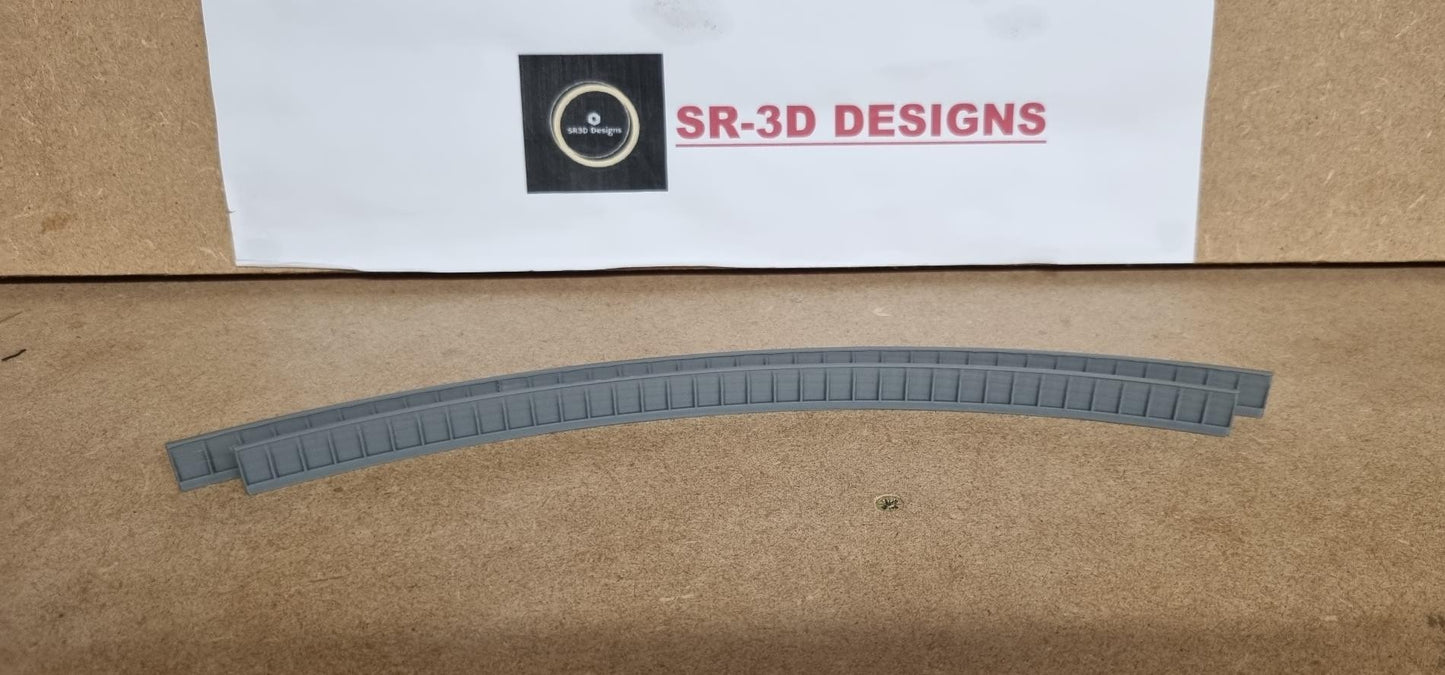 N Gauge Curved Bridge Sides 1,2,3 and 4 Radius track