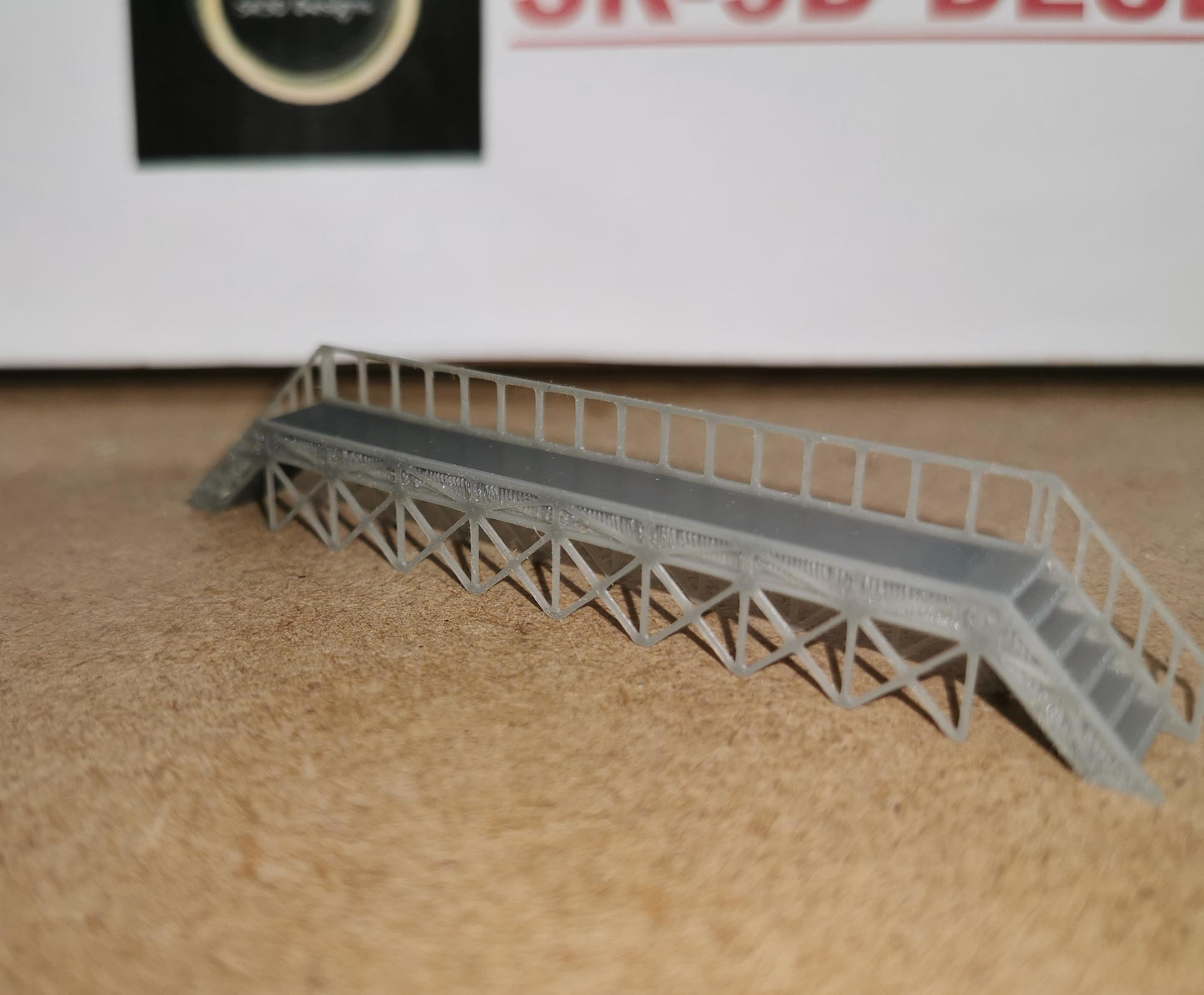 SET Of 2 N Gauge Train Maintenance and cleaning Platform 3D printed in grey