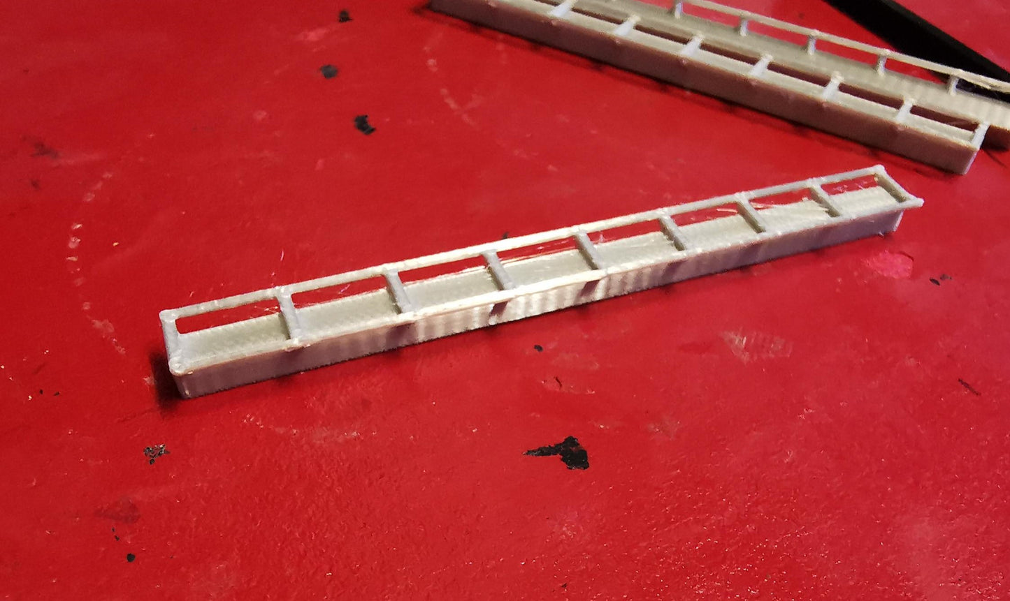 TT Gauge Roller coaster track wagon load Set of 3 tracks