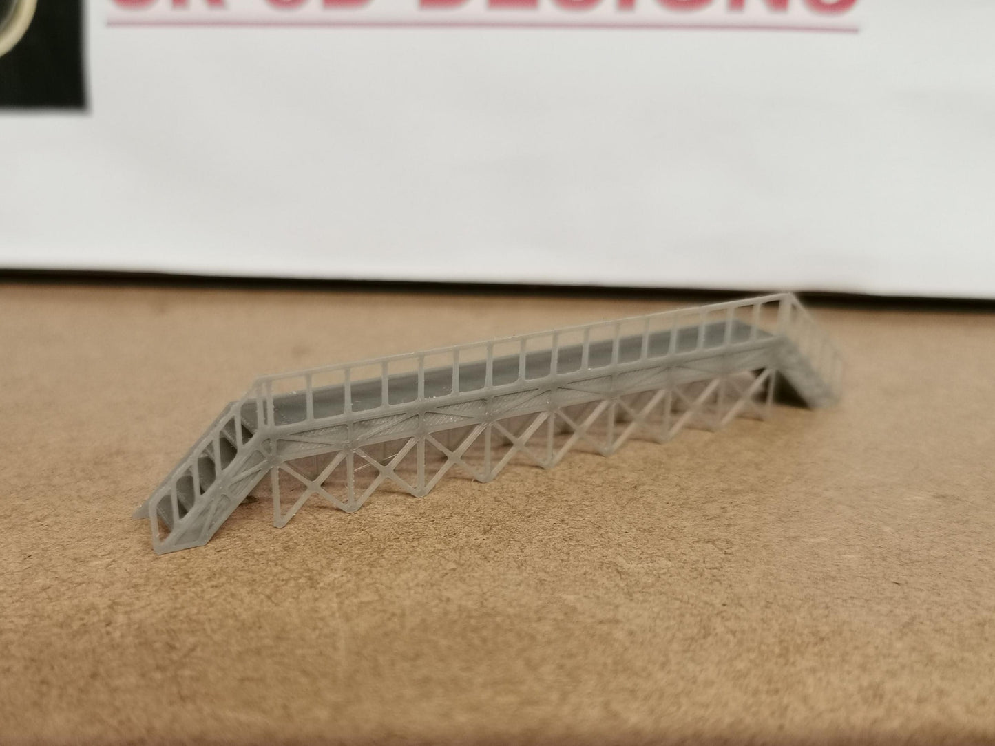 SET Of 2 N Gauge Train Maintenance and cleaning Platform 3D printed in grey