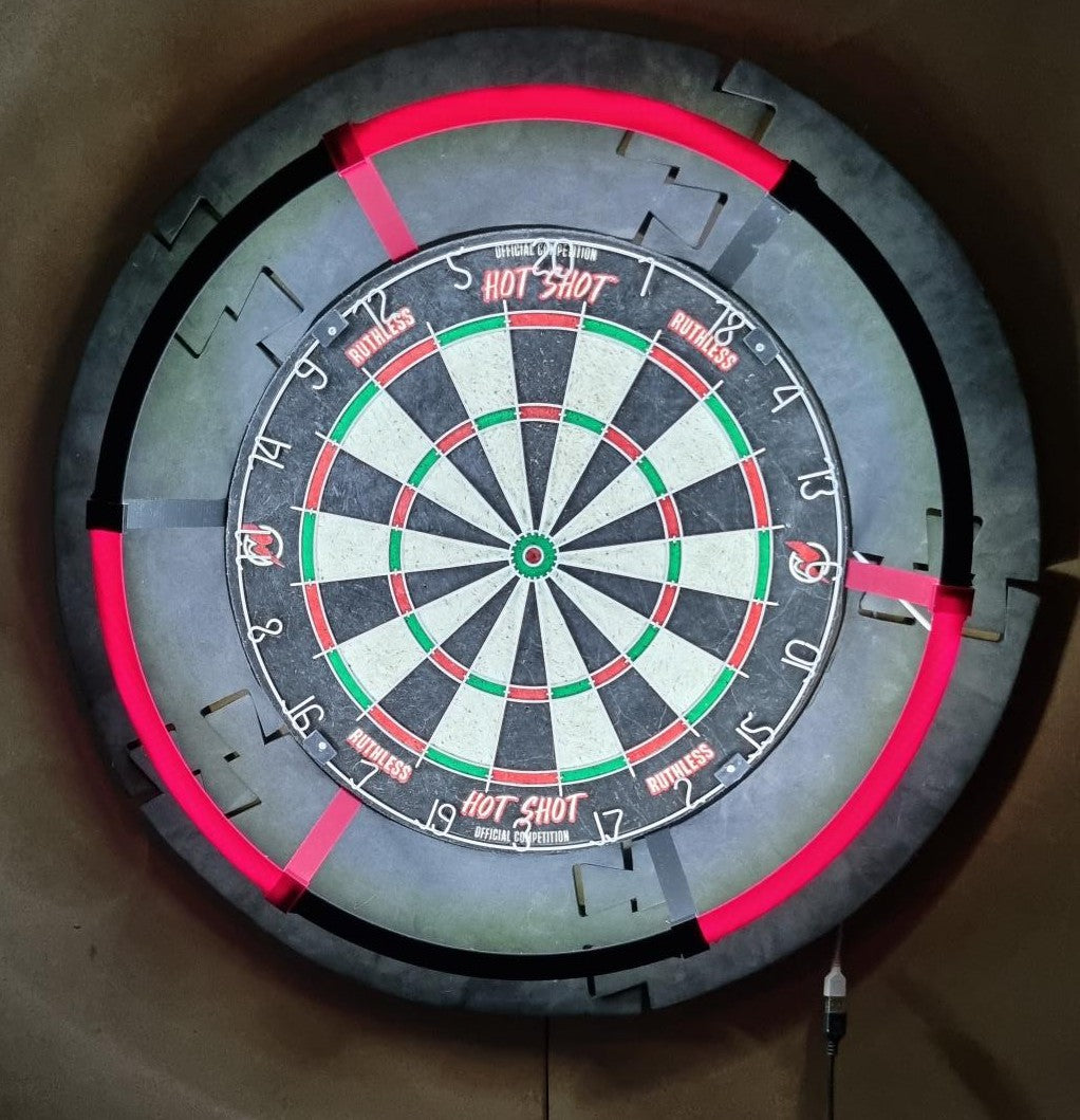 3D Printed Dartboard Lighting Ring Mount colour choice