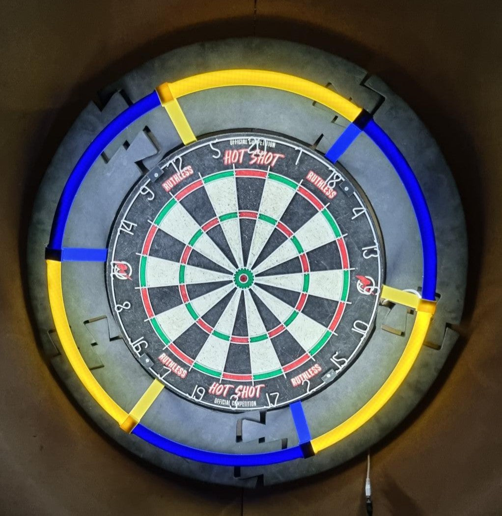 3D Printed Dartboard Lighting Ring Mount colour choice