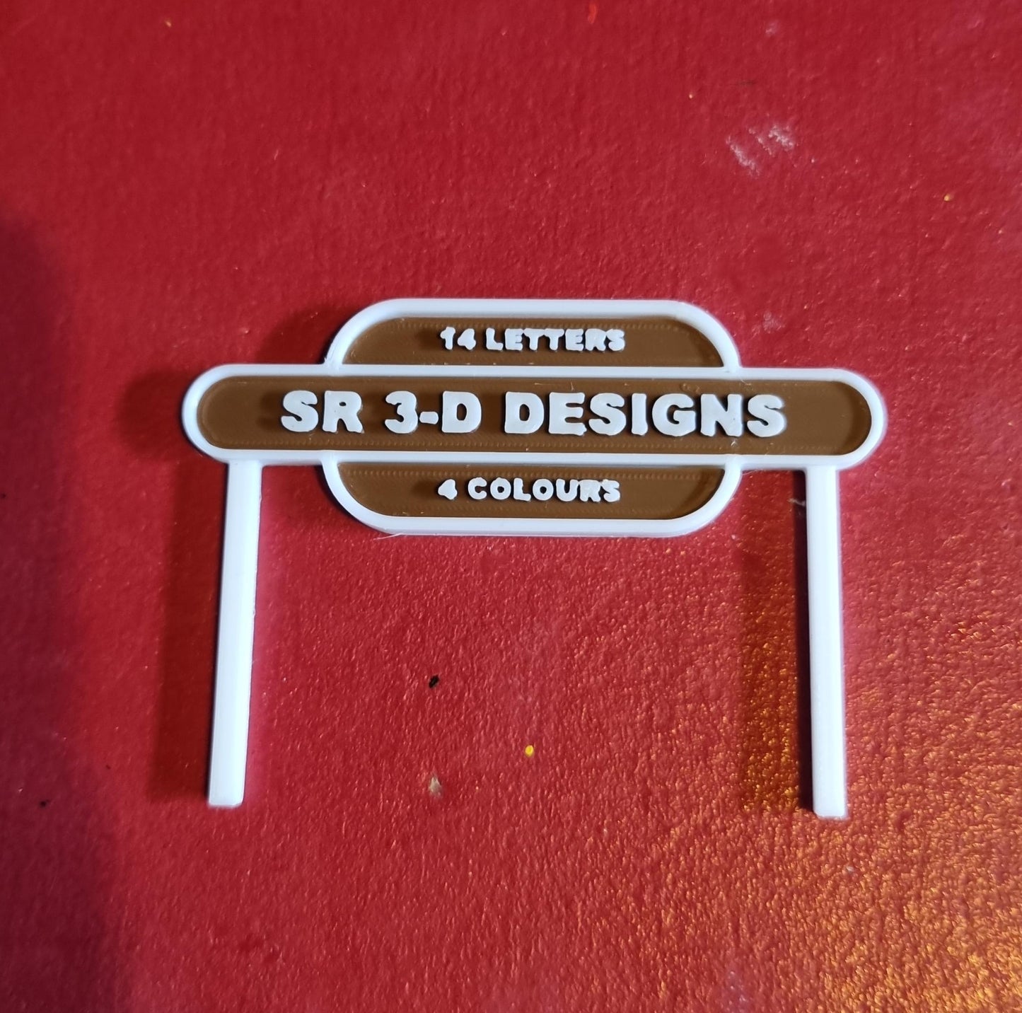 00 gauge model railway station sign 6 colours Customisable Name Set of 2