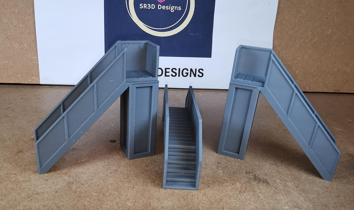 00 Gauge 1:76 Model Railway pedestrian footbridge Walkway 2