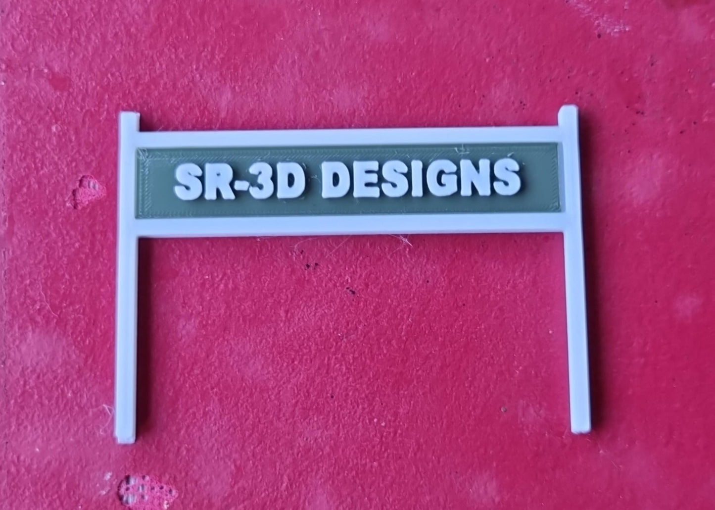 00 gauge model railway station sign 6 colours Customisable Name Set of 2