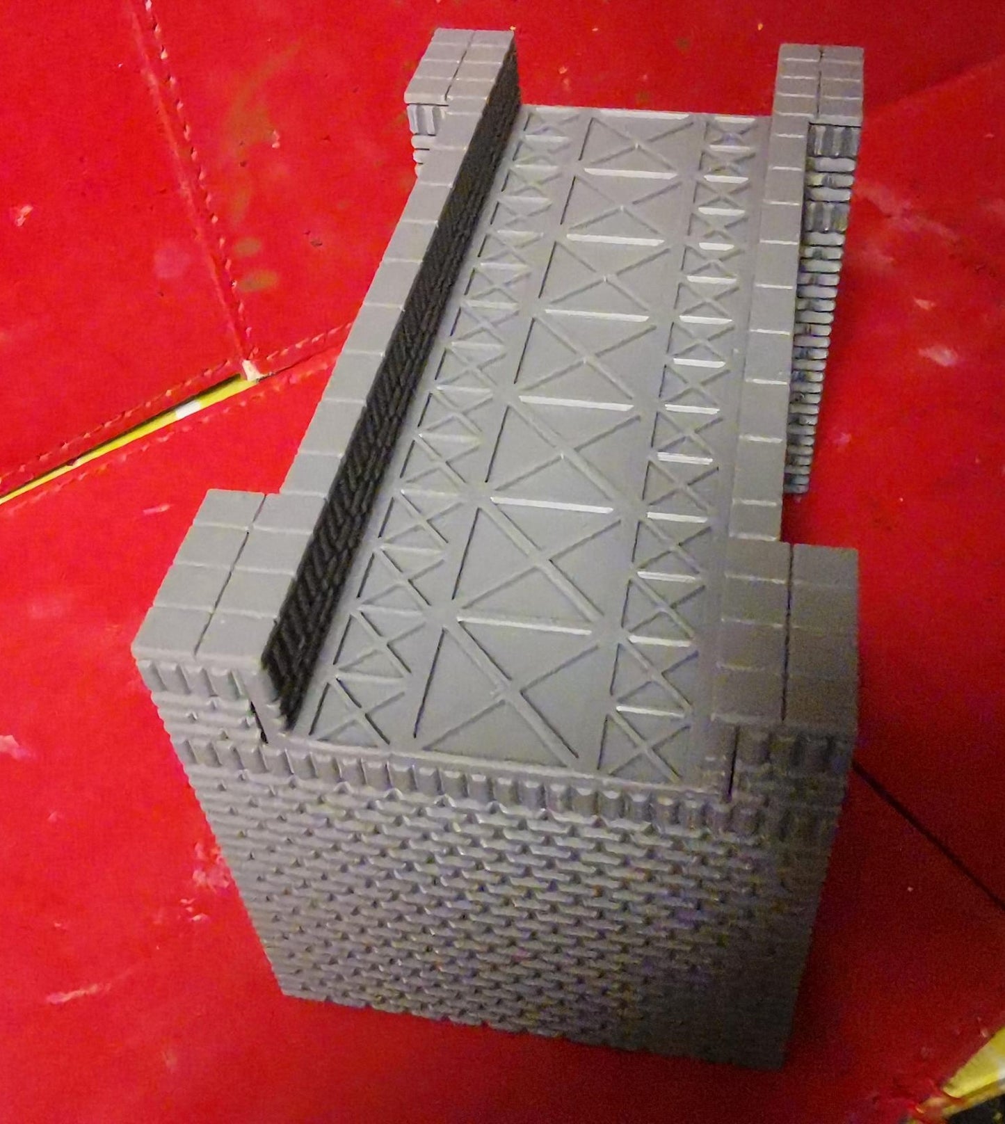 TT Gauge bridge with double track underpass with brick detail available in double or single track