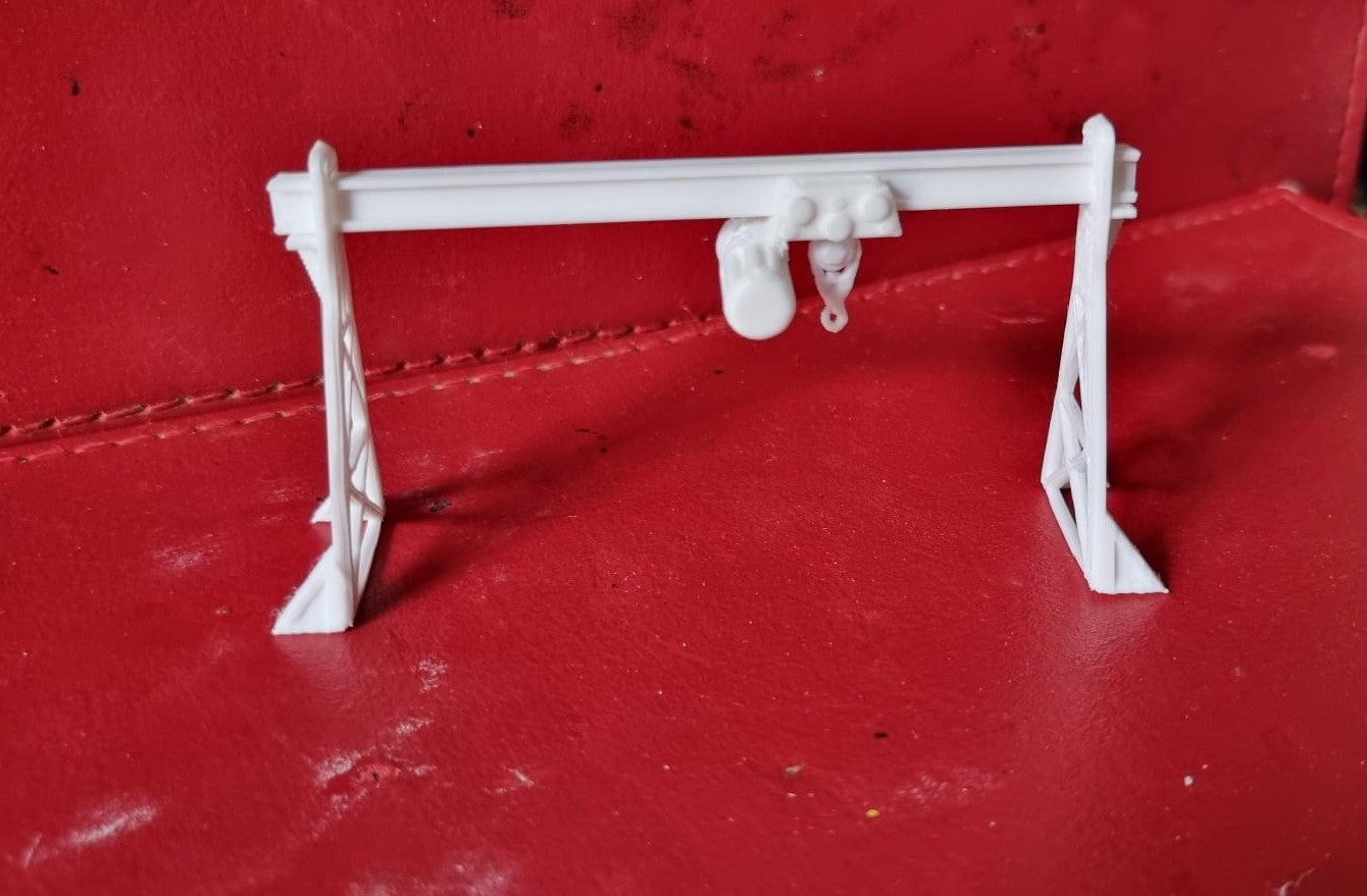 N Gauge 1:160 Gantry Crane 3D printed Double track in white