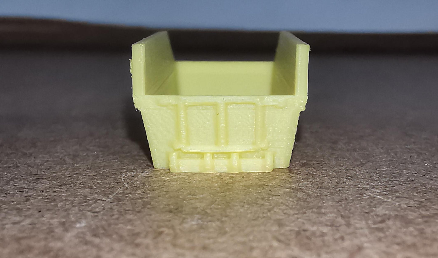 1/120 Scale 8 Yard Skips TT Gauge Set of 6 in Yellow