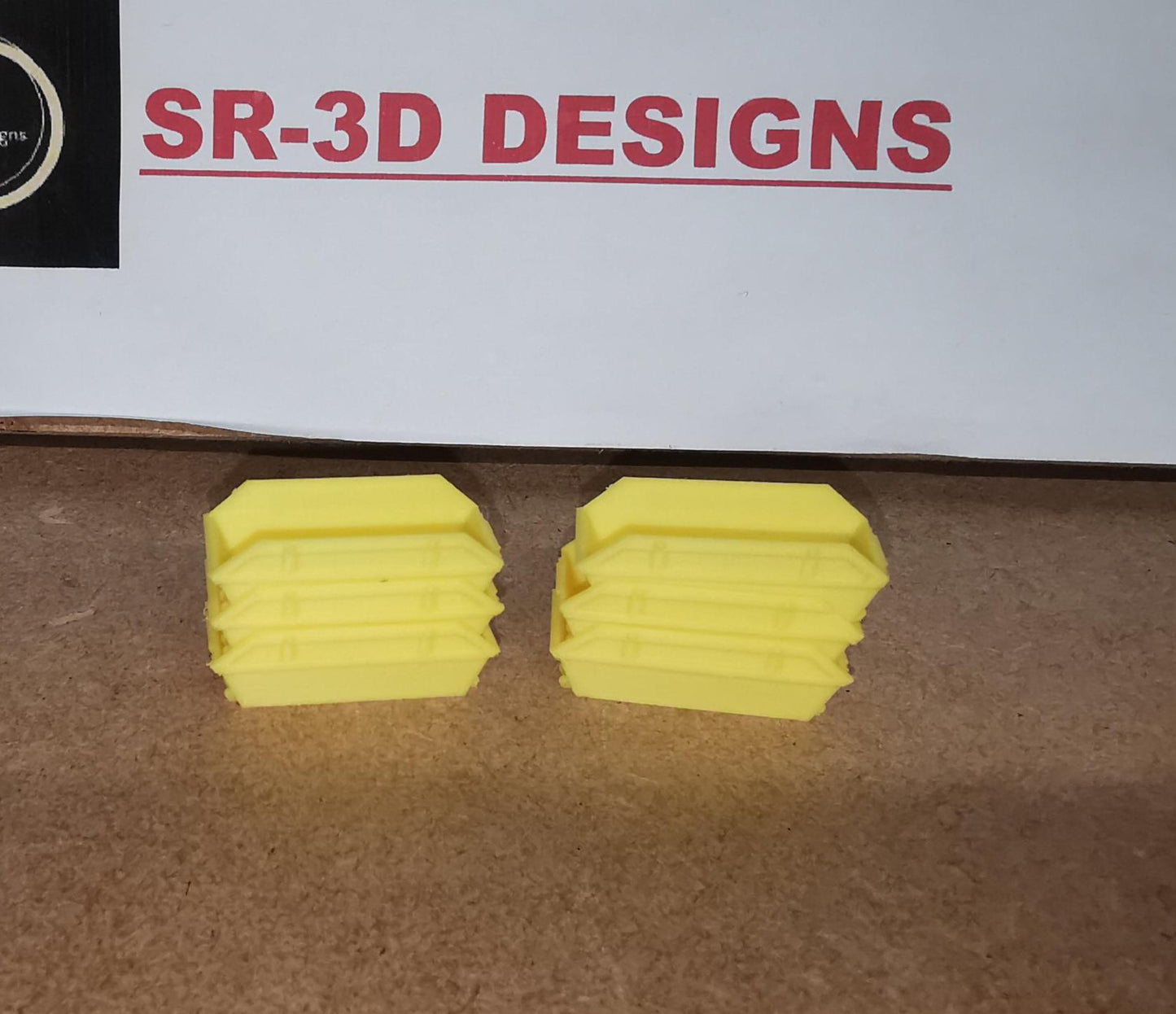 1/120 Scale 8 Yard Skips TT Gauge Set of 6 in Yellow