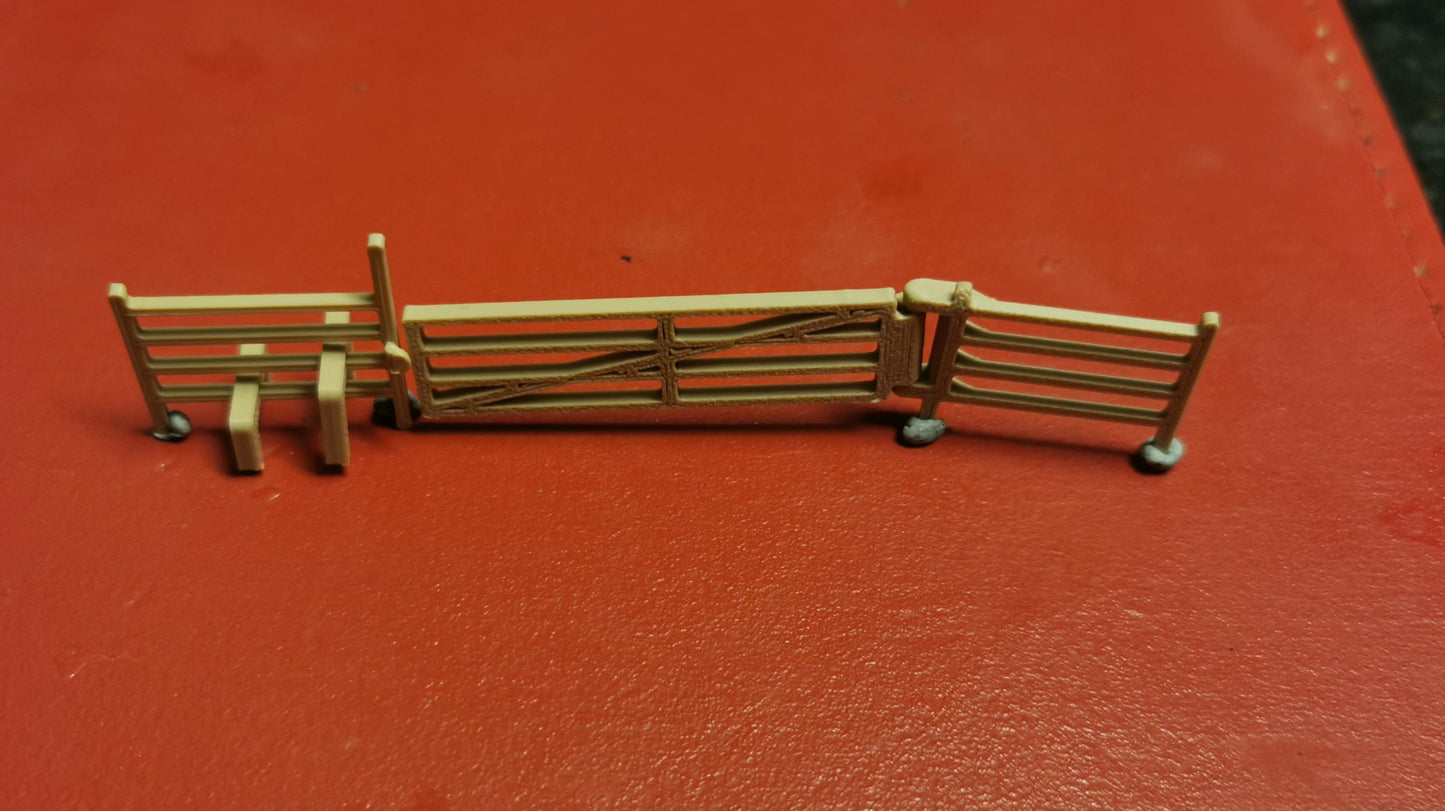 Railway 00 gauge LINESIDE FENCE 3D printed in wood PLA