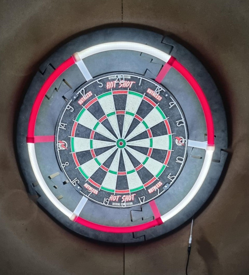 3D Printed Dartboard Lighting Ring Mount colour choice