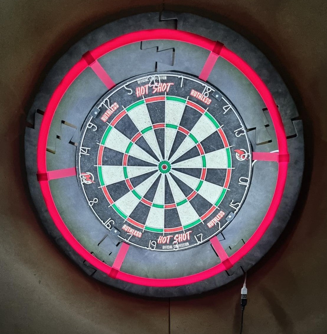 3D Printed Dartboard Lighting Ring Mount colour choice