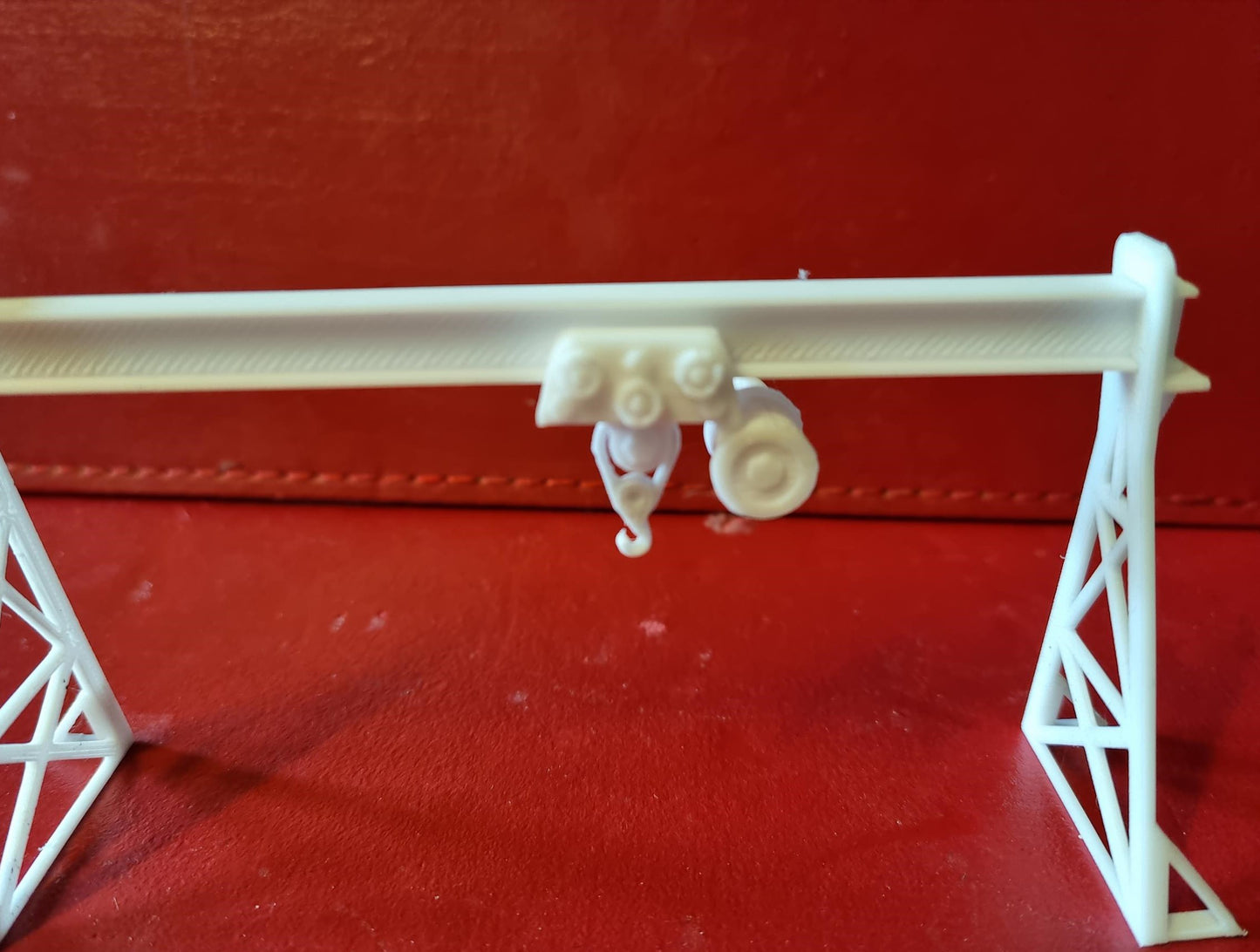 TT Gauge Gantry Crane 3D printed Double track in white