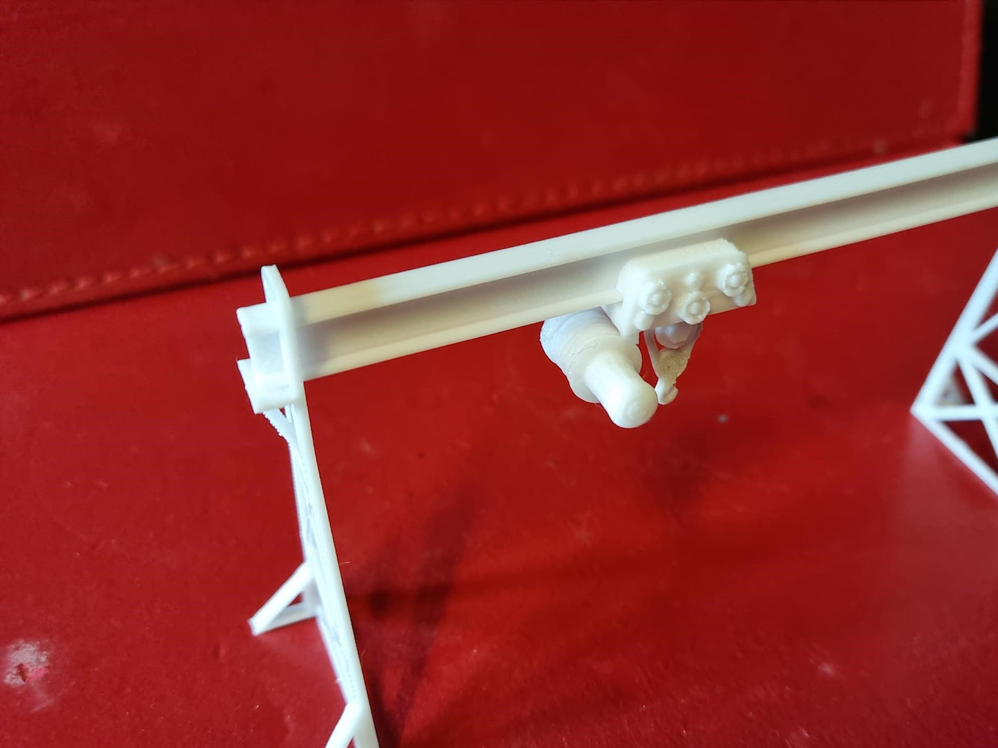 TT Gauge Gantry Crane 3D printed Double track in white