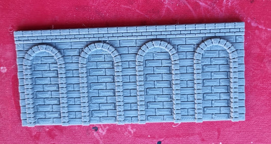 00 & TT Gauge Retaining Wall Section 3D Printed in Grey