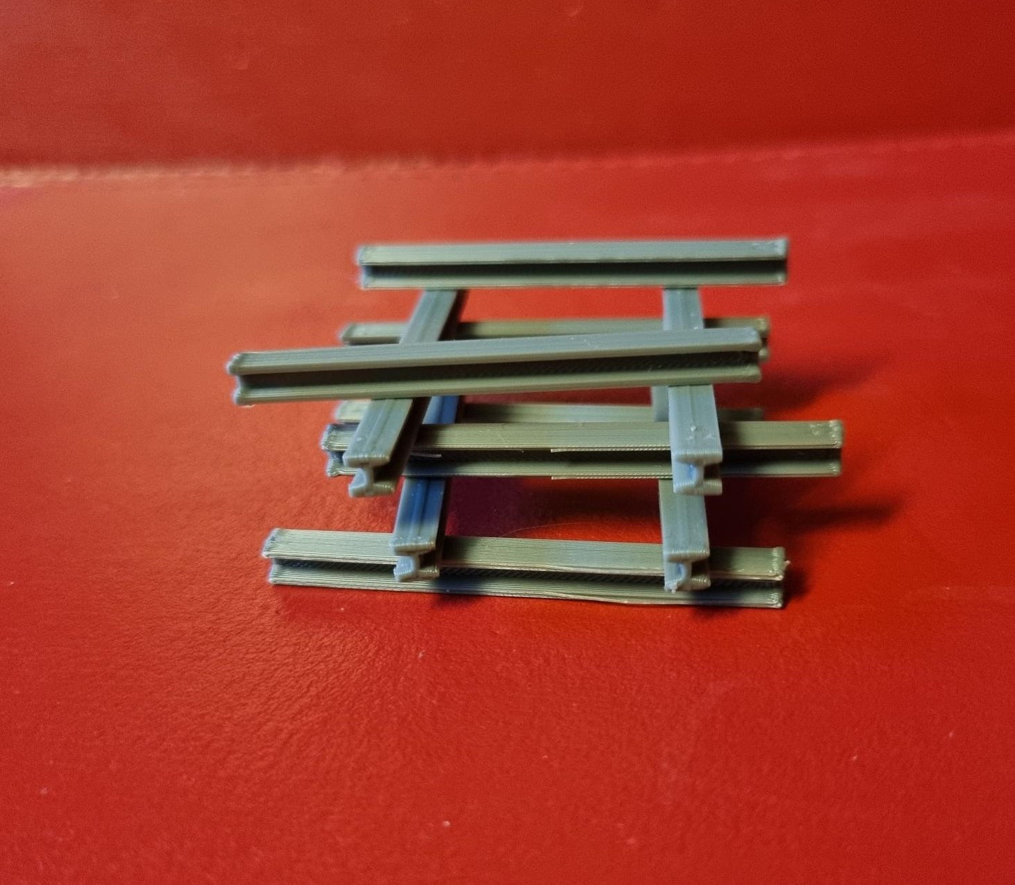 00 Gauge 1:76 I Beam Girder 3D Printed in grey PLA. set of 10