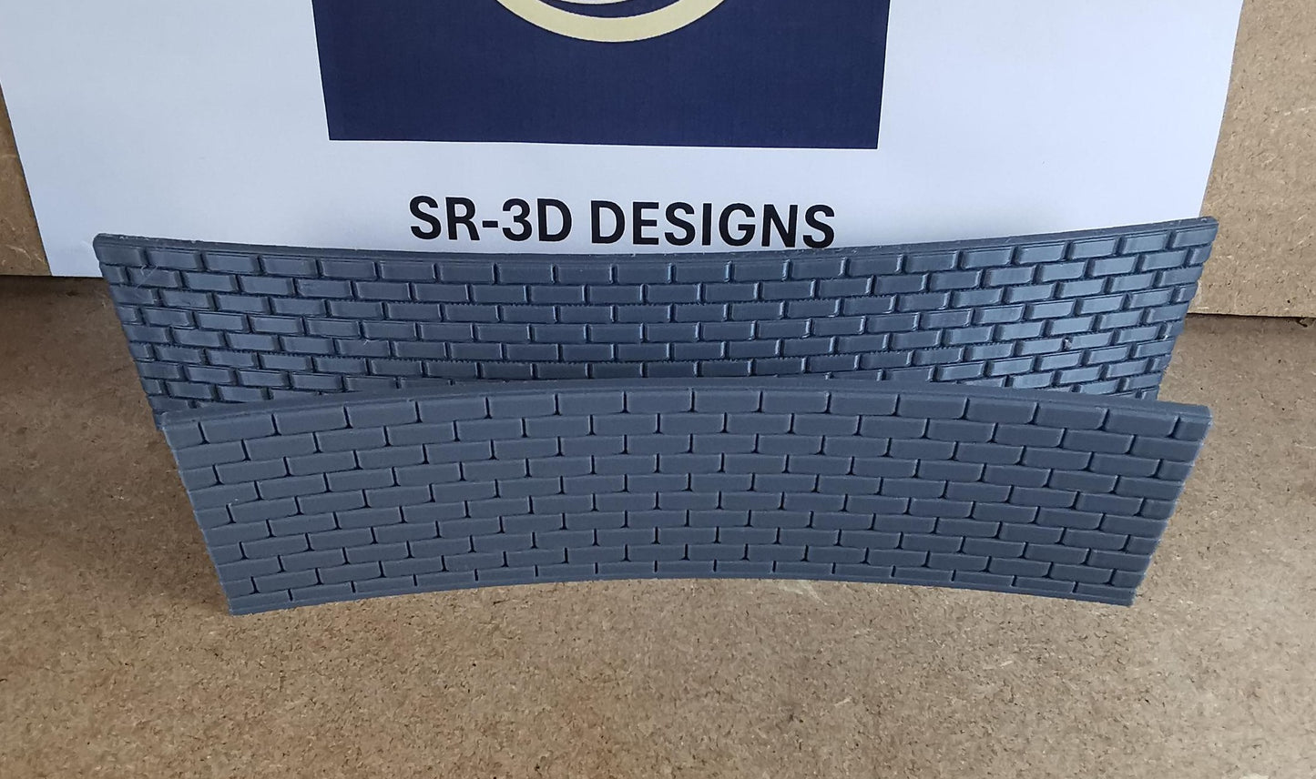 00 Gauge Curved Retaining walls for 1,2,3 and 4 Radius bridges