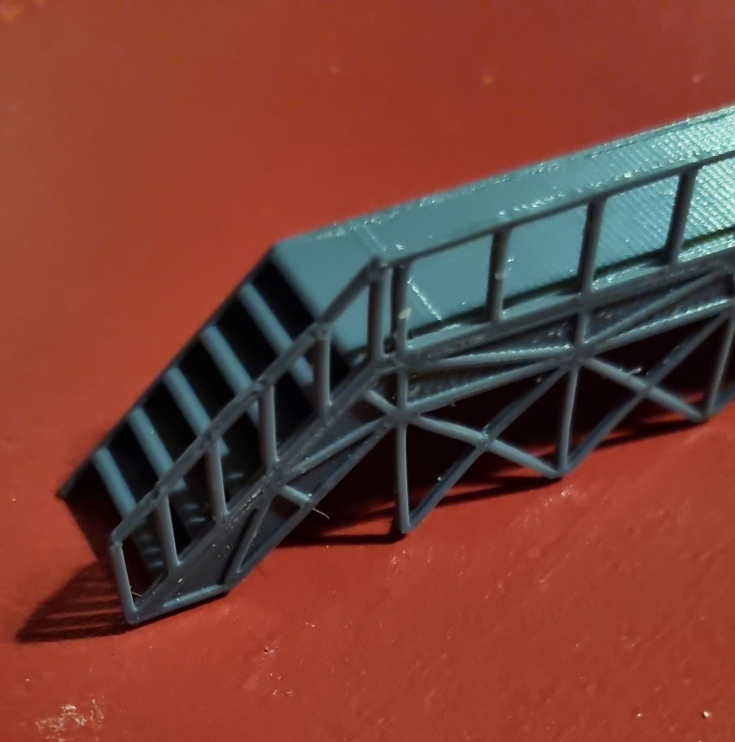 00 Gauge Train Maintenance and cleaning Platform 3D printed in grey