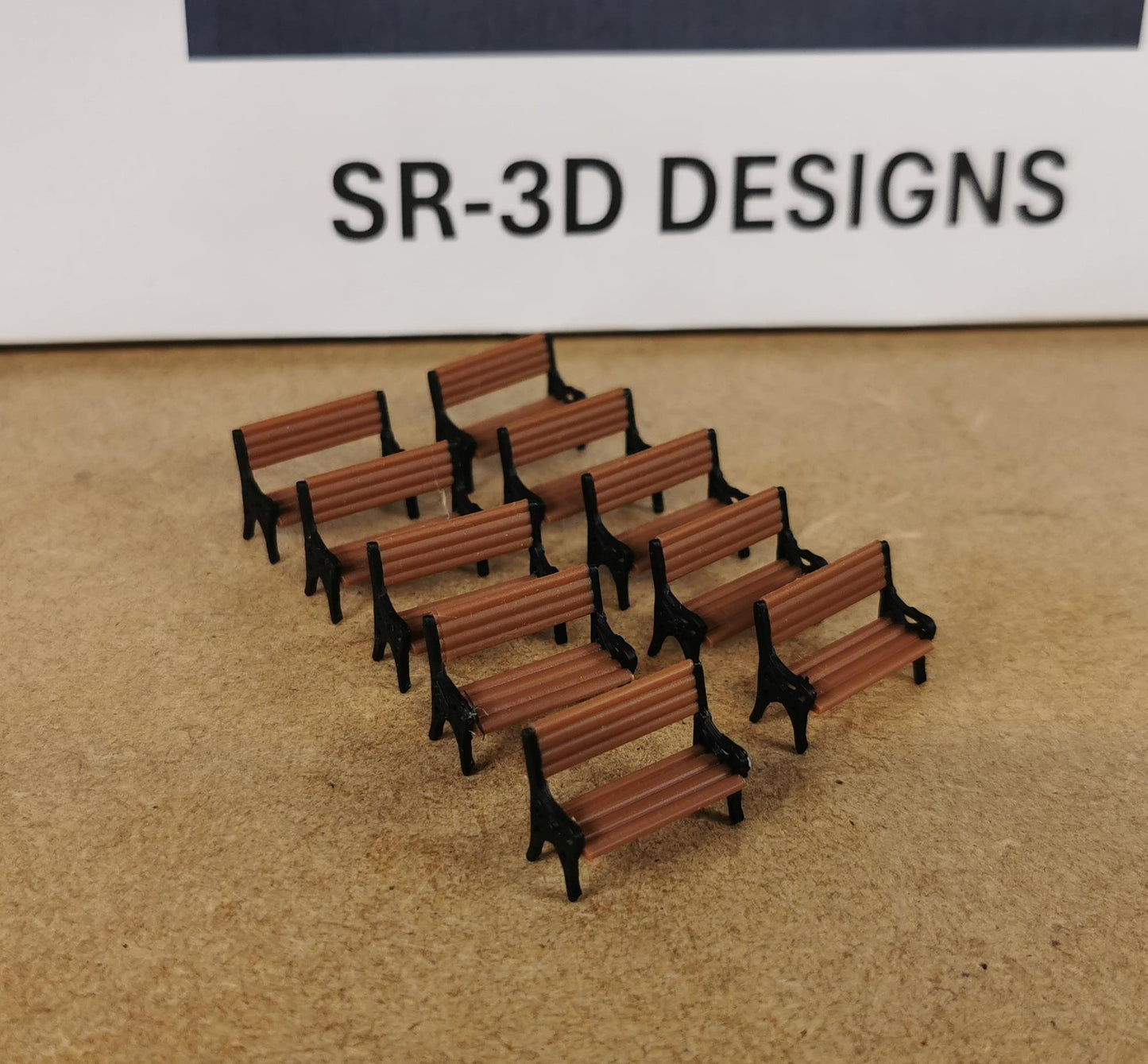 OO Gauge 00 Model Railway Park Bench Platform seating 3D printed
