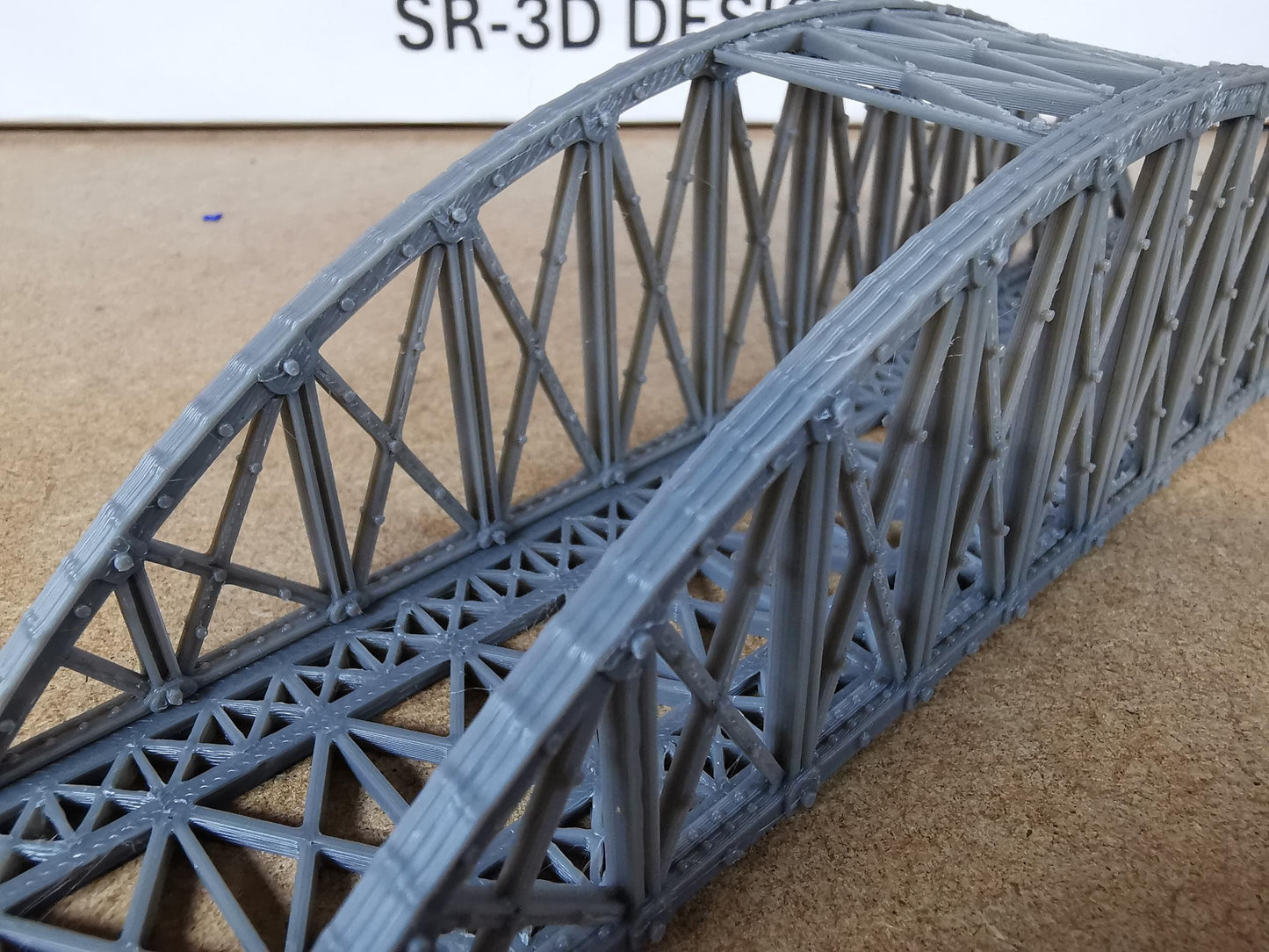 1:160 N Gauge Bowstring Bridge 3D Printed In Grey 1 to 4 track options