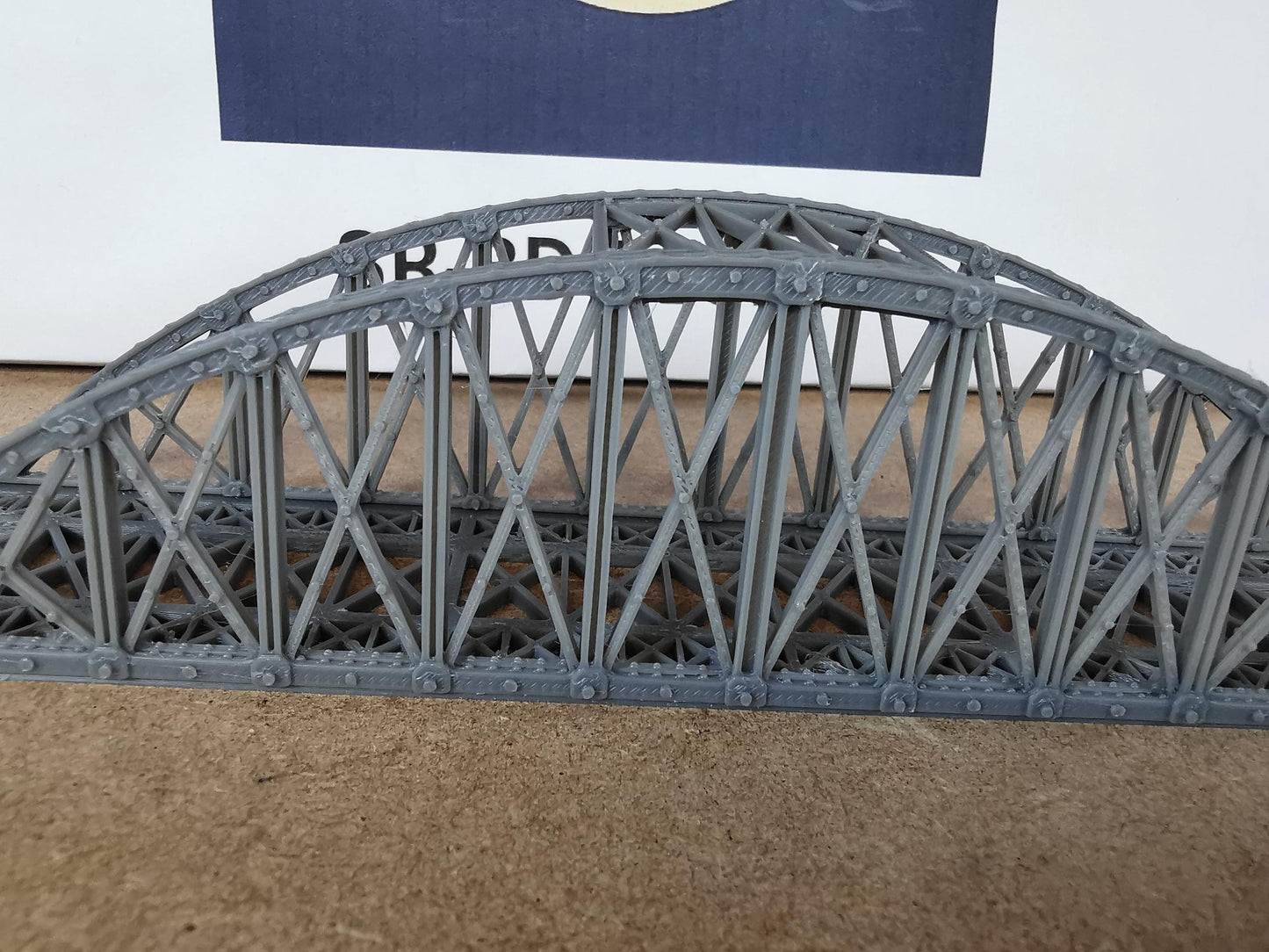 1:160 N Gauge Bowstring Bridge 3D Printed In Grey 1 to 4 track options