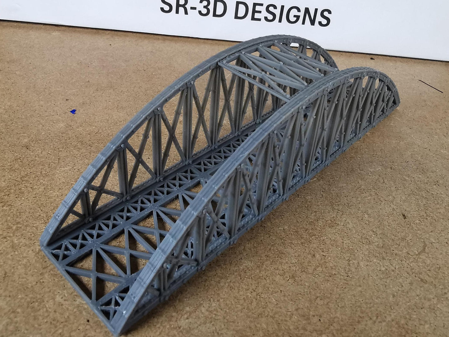 1:160 N Gauge Bowstring Bridge 3D Printed In Grey 1 to 4 track options