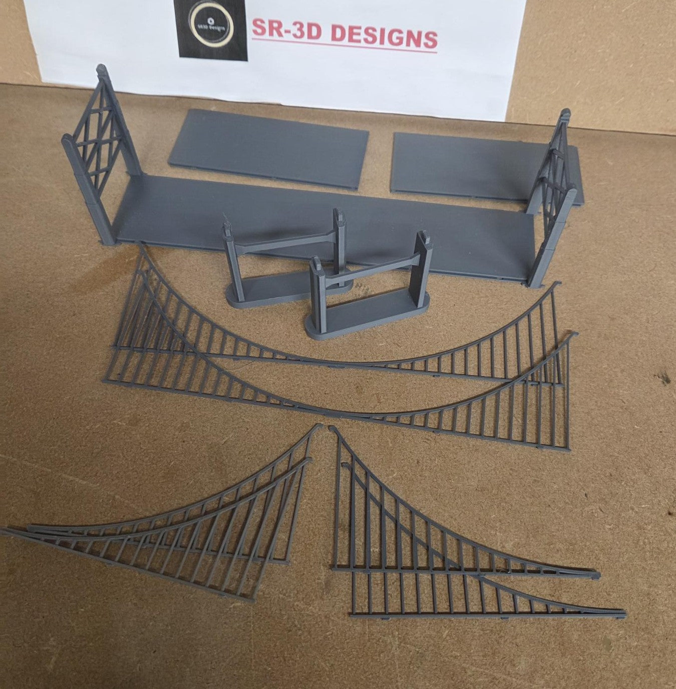N Gauge Suspension Bridge Choice of length Free delivery 3D Printed