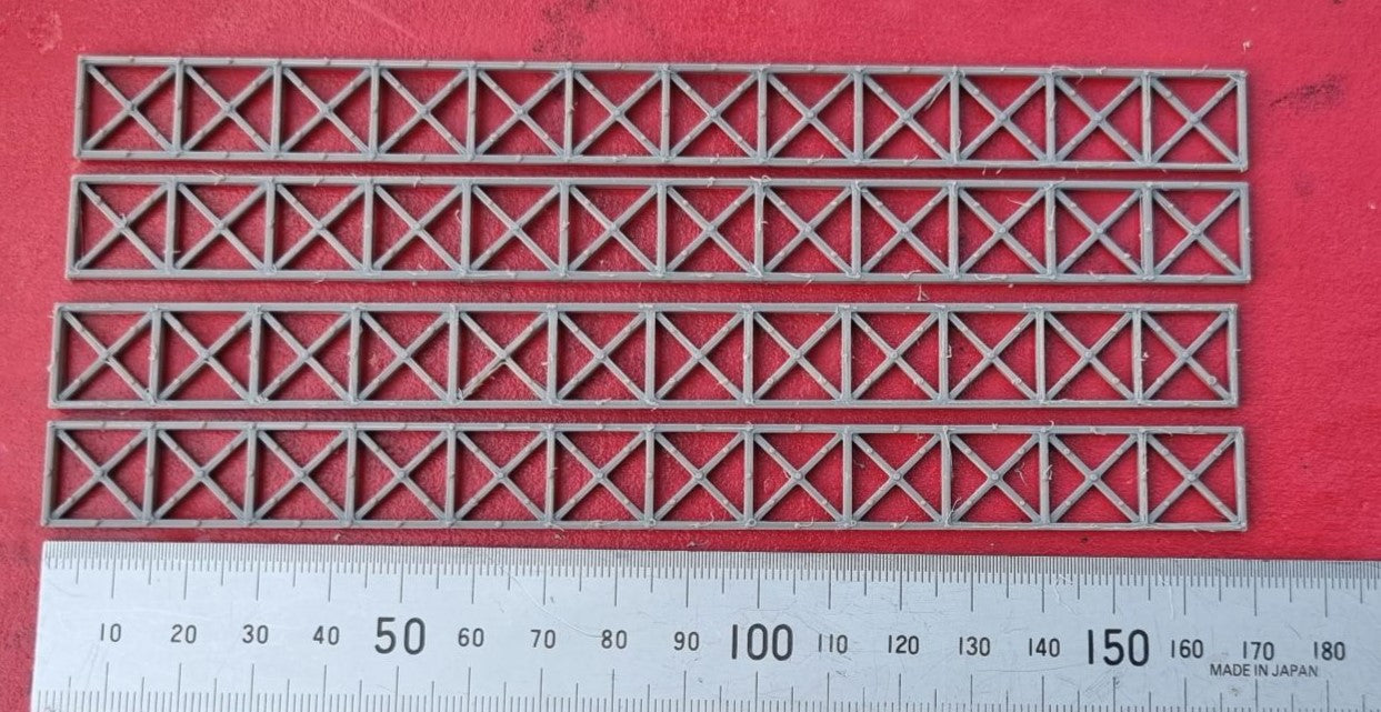 Model Railway Lattice Bridge Trussing OO Gauge Set of 4