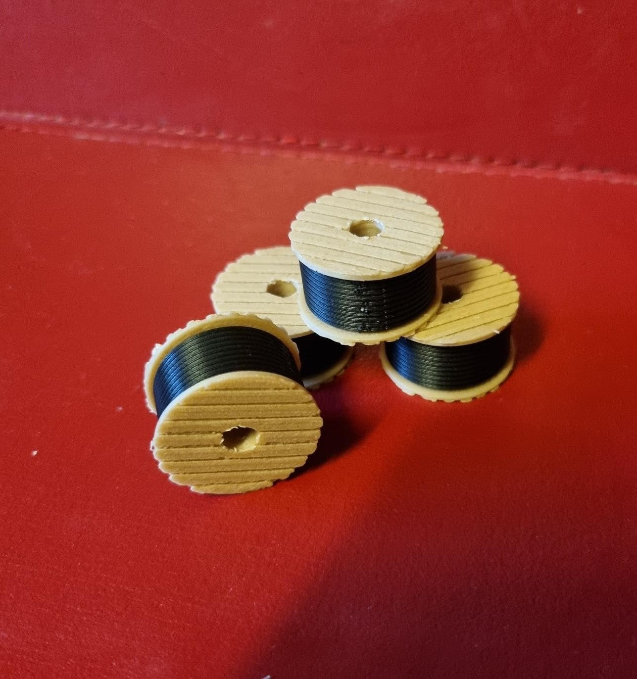 00 Gauge Cable Drums set of 4 3D Printed lorry load or works yard