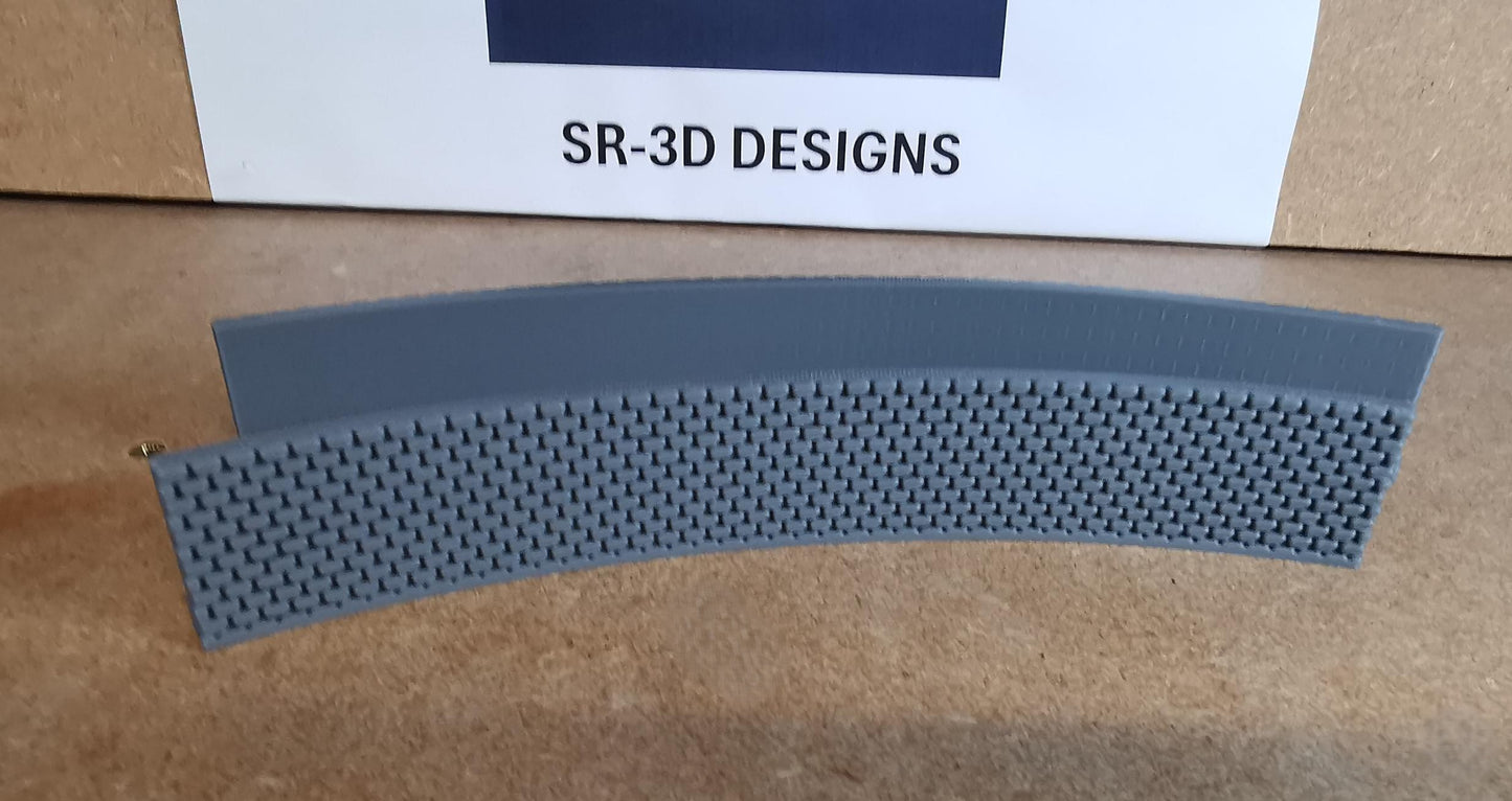 N Gauge Curved Retaining walls for 1,2,3 and 4 Radius bridges