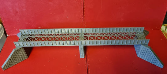 TT Scale Long Double span Girder Bridge 3D printed