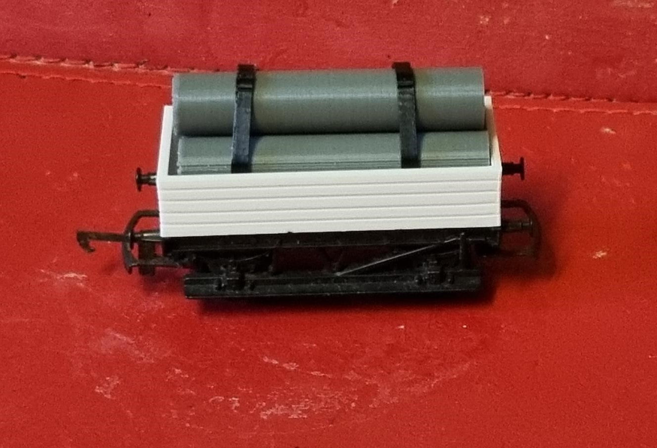 00 Gauge Wagon load pipes 3D printed