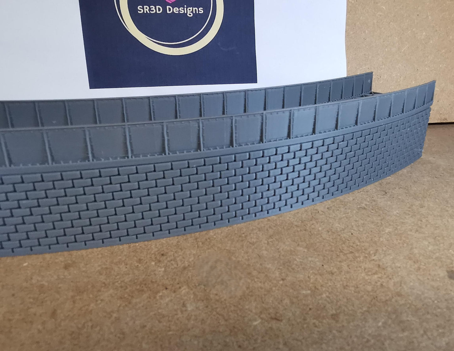 TT Gauge Curved Retaining walls for  1,2,3 and 4 Radius bridges