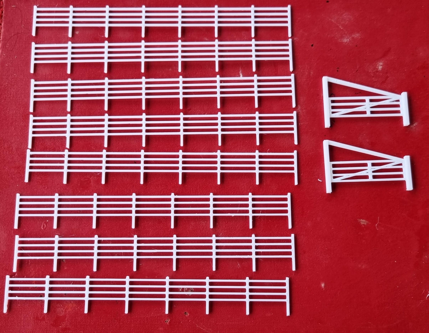 Railway  LINESIDE FENCING 3D printed in White 3 Gauges