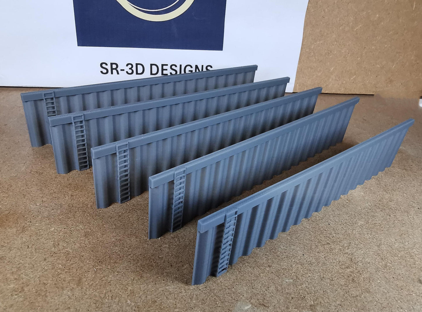 Canal Wall Sheet Piling side walls 1 Meter total length Available in 3 Scales