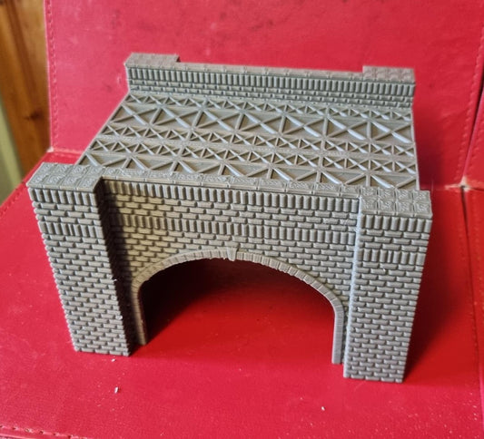 TT Gauge  bridge with double track underpass with brick detail available in double or single track