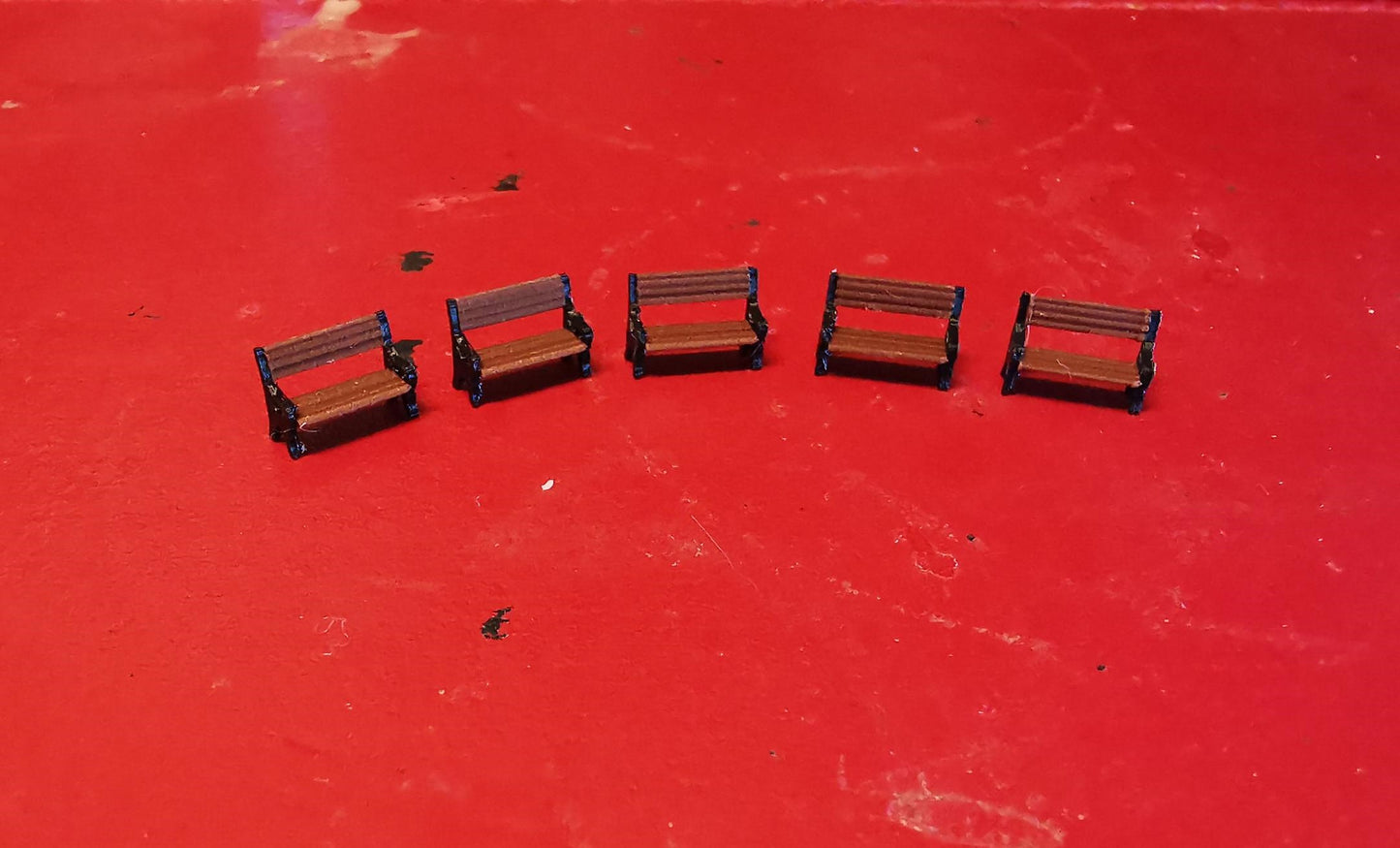 N Gauge 1:160 Scale Park or Platform Benches 3-D Printed