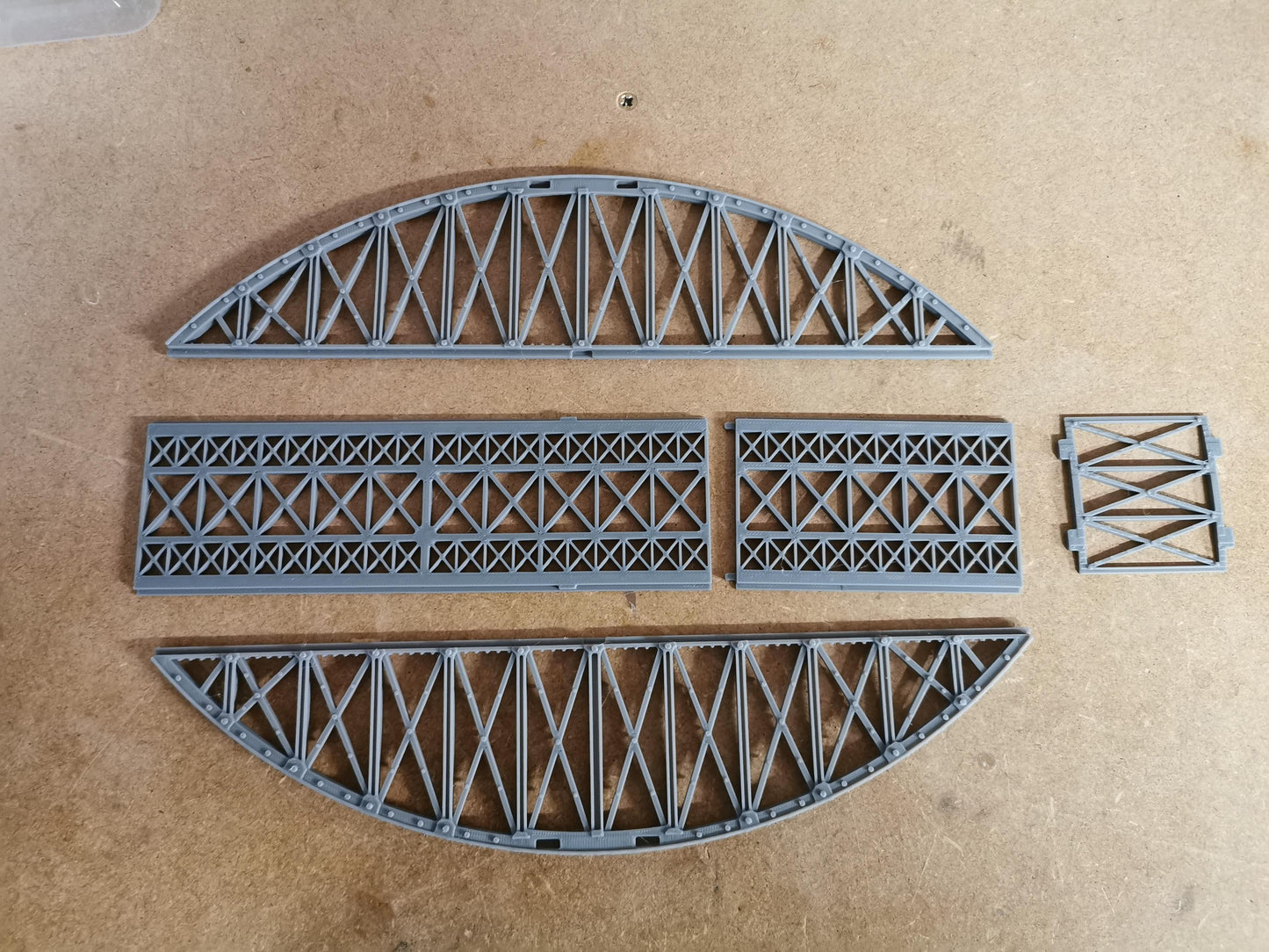1:120 TT Gauge Bowstring Bridge 3D Printed In Grey 1 to 4 track options