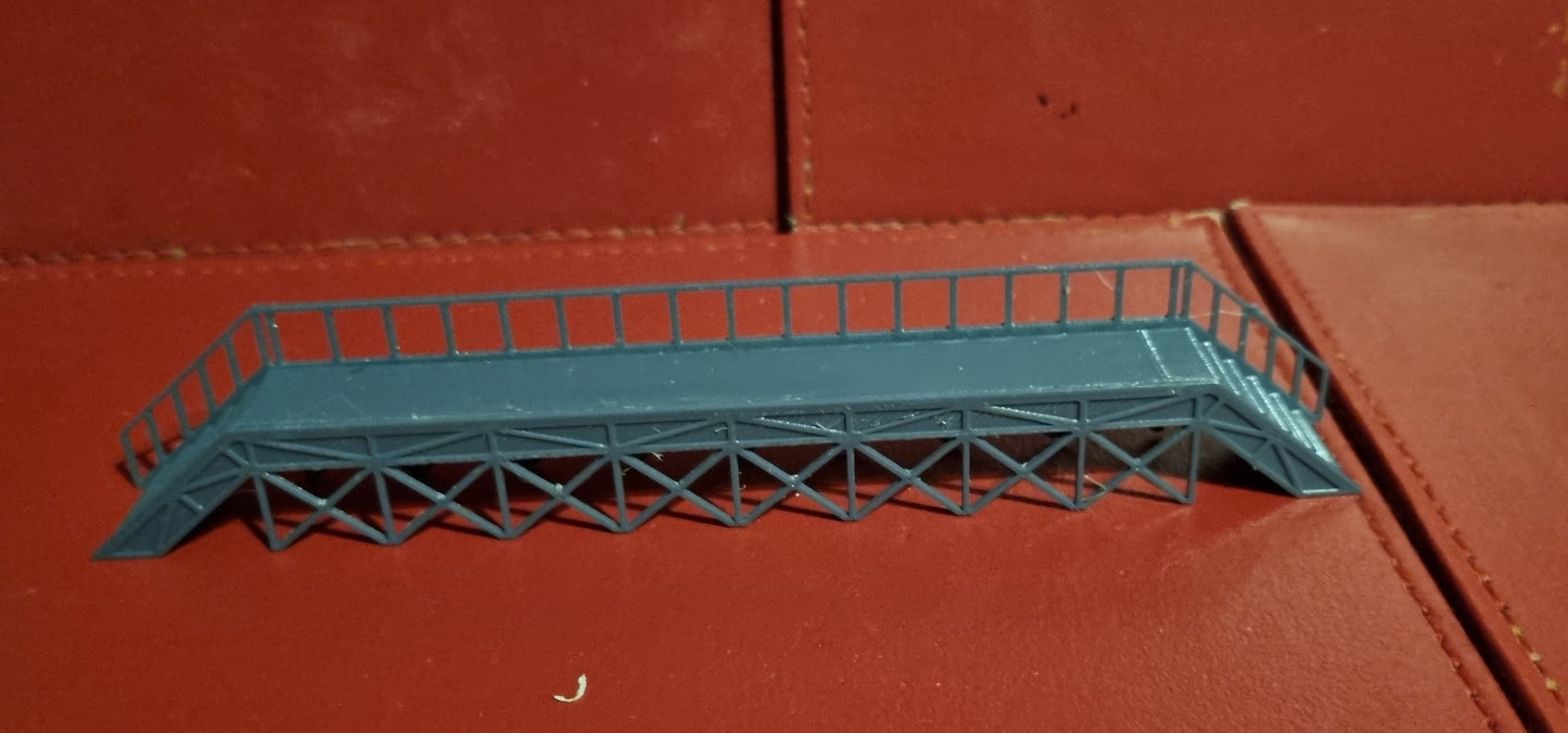 00 Gauge Train Maintenance and cleaning Platform 3D printed in grey