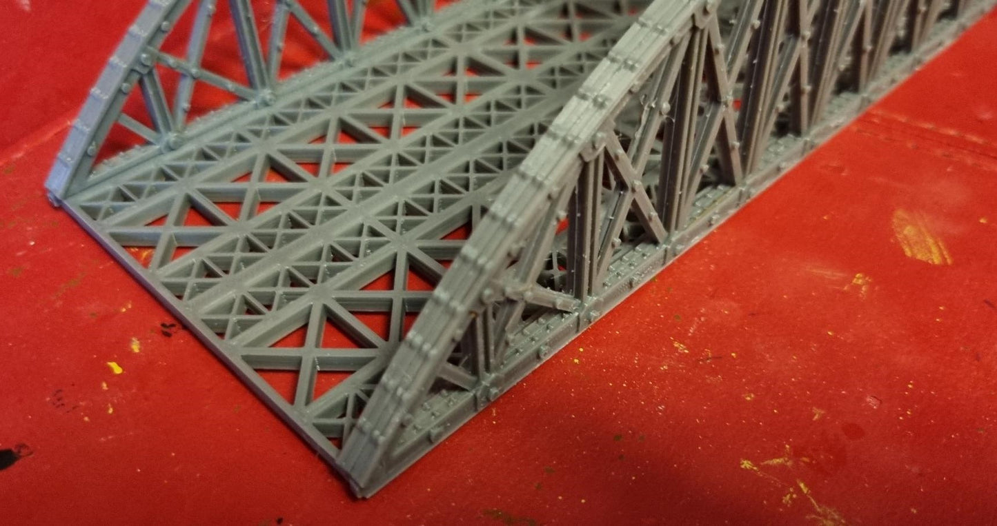 1:120 TT Gauge Bowstring Bridge 3D Printed In Grey Double or Single Track