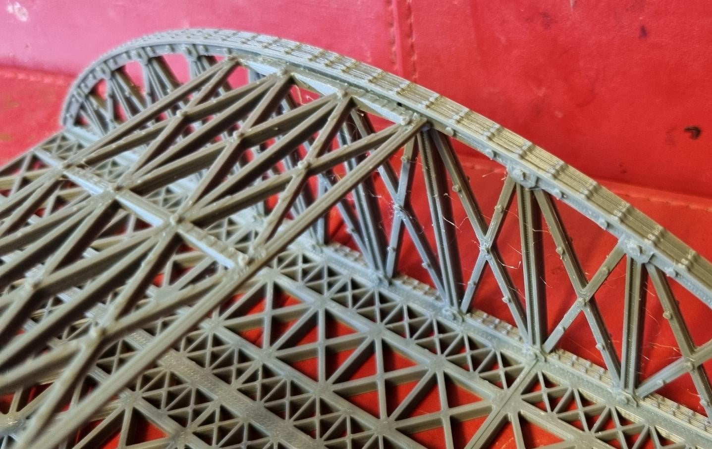 1:120 TT Gauge Bowstring Bridge 3D Printed In Grey Double or Single Track