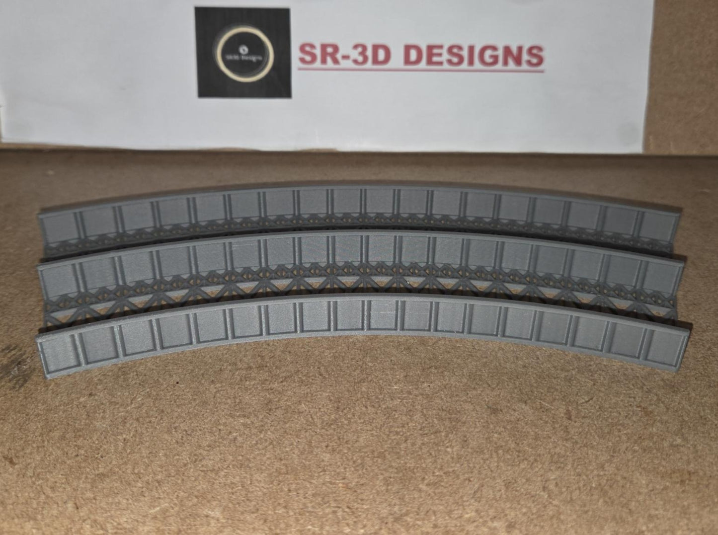 KATO N Gauge Curved Bridge 1,2,3 and 4 Radius Options 3D printed Free delivery.