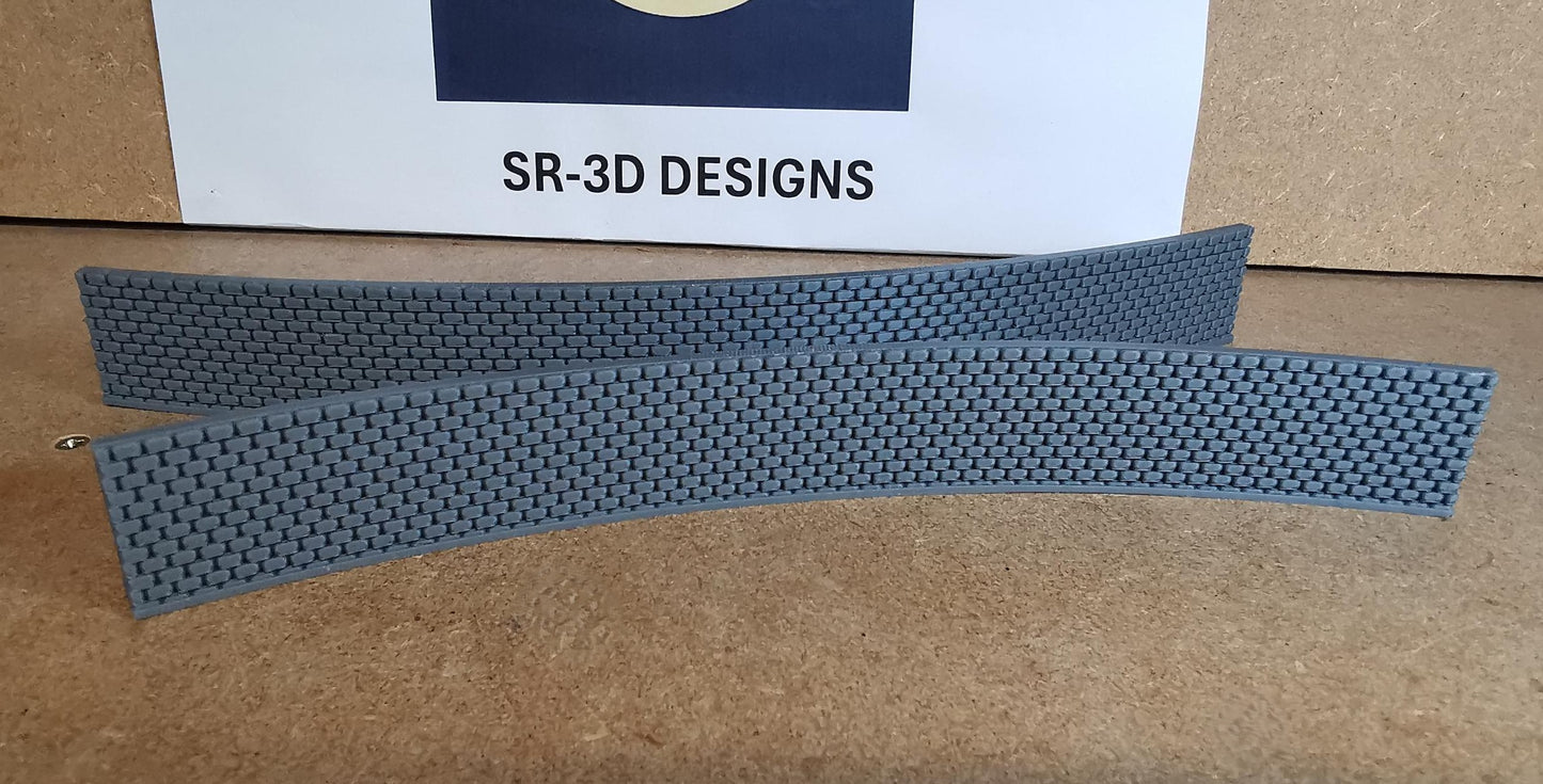 N Gauge Curved Retaining walls for 1,2,3 and 4 Radius bridges