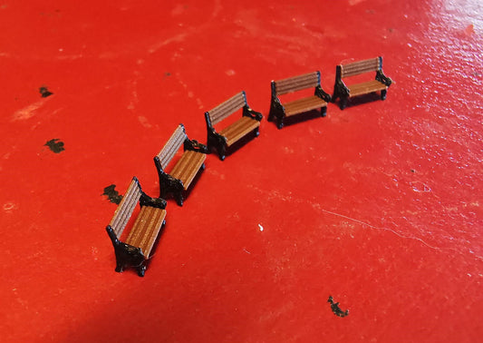 N Gauge 1:160 Scale Park or Platform Benches 3-D Printed