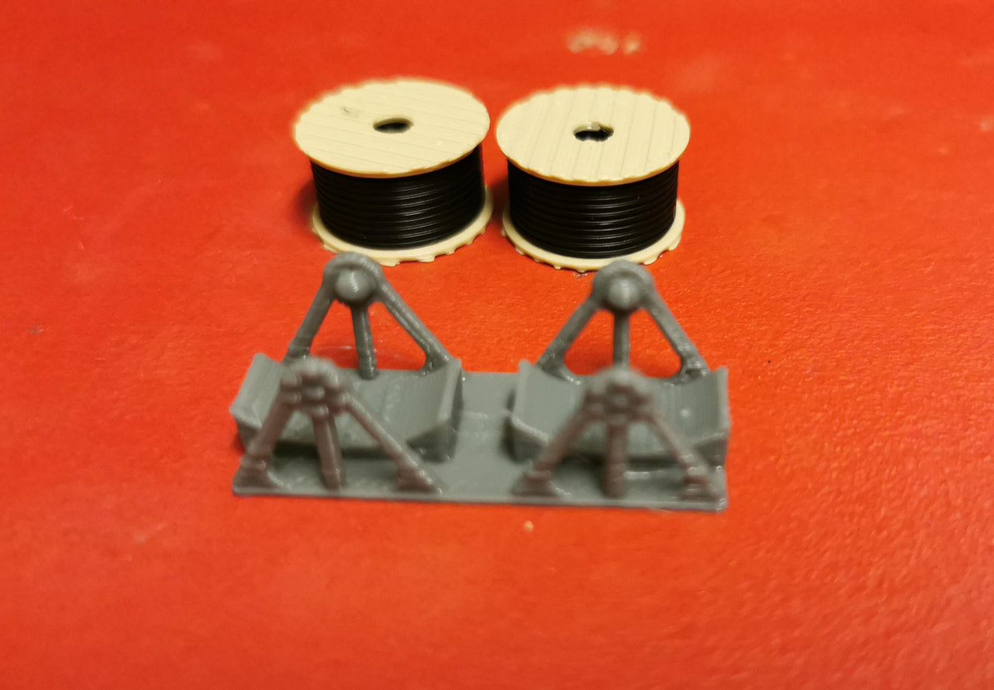 TT Gauge Wagon load Cable reels 3D printed